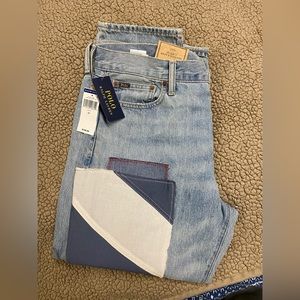 Brand new with tags! Polo jeans with super cute patch work, never worn
